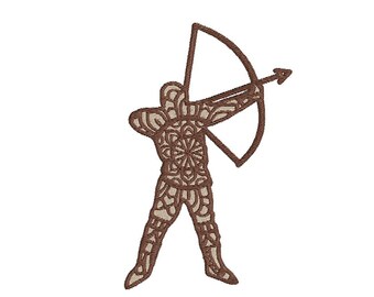 Disegni da ricamo Zodiaco Sagittario Mandala Style stickdateien