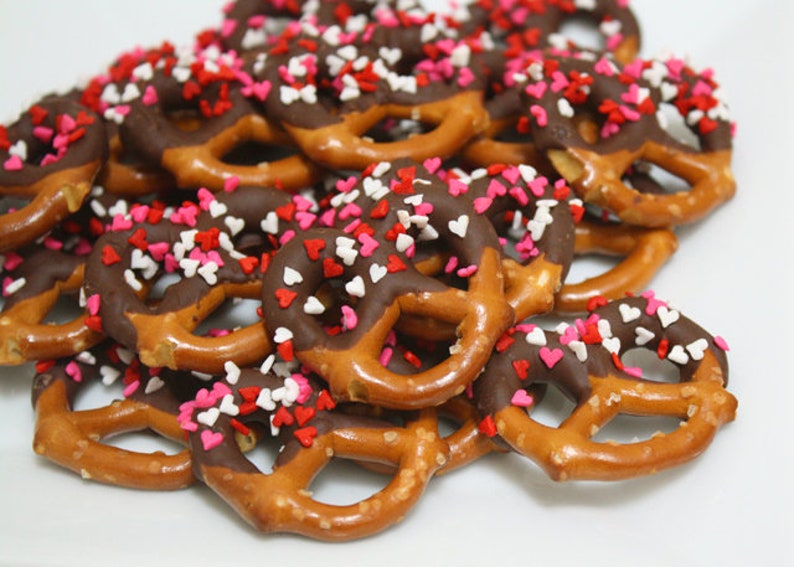 Chocolate Covered Pretzels Valentine's Day Treats Etsy Canada