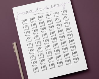 My 20 Week Journey | PRINTABLE | Weight Tracker | Weight Loss Coloring ...
