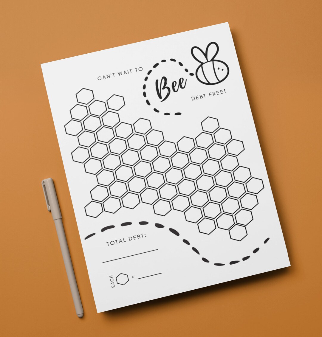 Bee Debt Free PRINTABLE Debt Payoff Tracker Debt Coloring Sheet DIGITAL DOWNLOAD - Etsy bee-debt-free-printable-debt-payoff-tracker-debt-coloring-sheet-digital-download-etsy