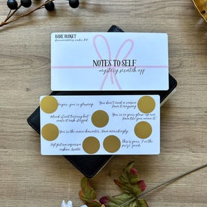 A6 Savings Challenge: Pink Bow Scratch-Off Game for Budget Binder