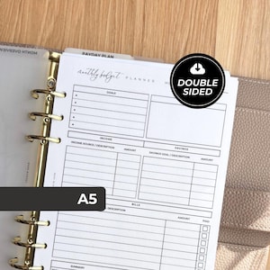 A5 Månadsbudgetplanerare Utskrivbar PDF Budgetspårare Skuldspårare Filofax A5-pärm Månadsbudgetplanerare Bilaga Digital nedladdning