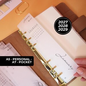 Dated Calendar Divider Tabs A5 Personal Monthly Planner Tabs 2026 2027 2028 Vellum Filofax Inserts Academic Partial Full Year Tab Dividers