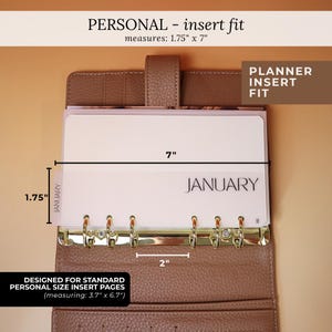Custom Personal Vellum Binder Bookmarks Matte Laminated Personalized Label Divider A5 A7 Pocket Cash Envelope Planner Tabs Minimalist Pers. (insert fit)