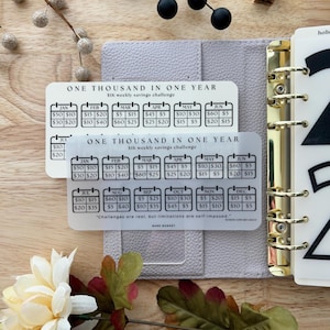 Personal Weekly Savings Challenge: 500 1K 2K Budget Laminated Tracker image 1