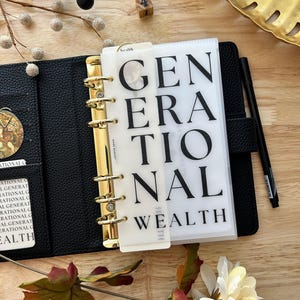 A6 (Personal) Binder Dashboard: Cream Cardstock or Vellum - Matte Lamination