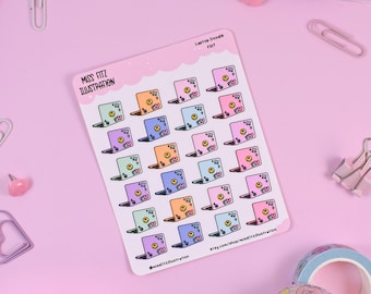 Laptop Doodles - Planer Sticker Sheet Doodles - F017