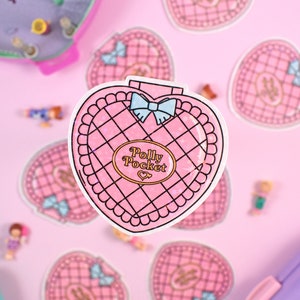 Pink Polly Compact Drawable Bear Holographic Overlay Sticker