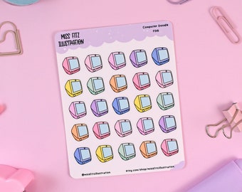 Datorklotter - Planer Sticker Sheet Doodles - F016