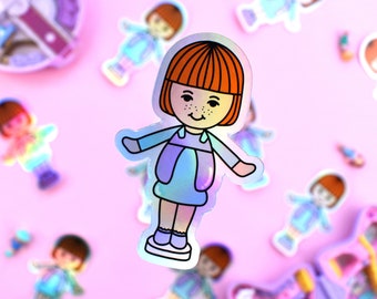 Polly Doll - Holographic Vinyl Sticker
