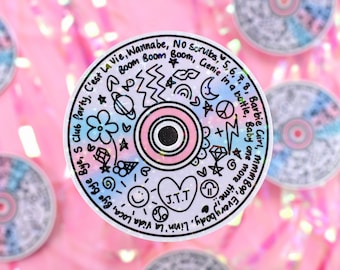 90s Mix CD Holographic Overlay Sticker