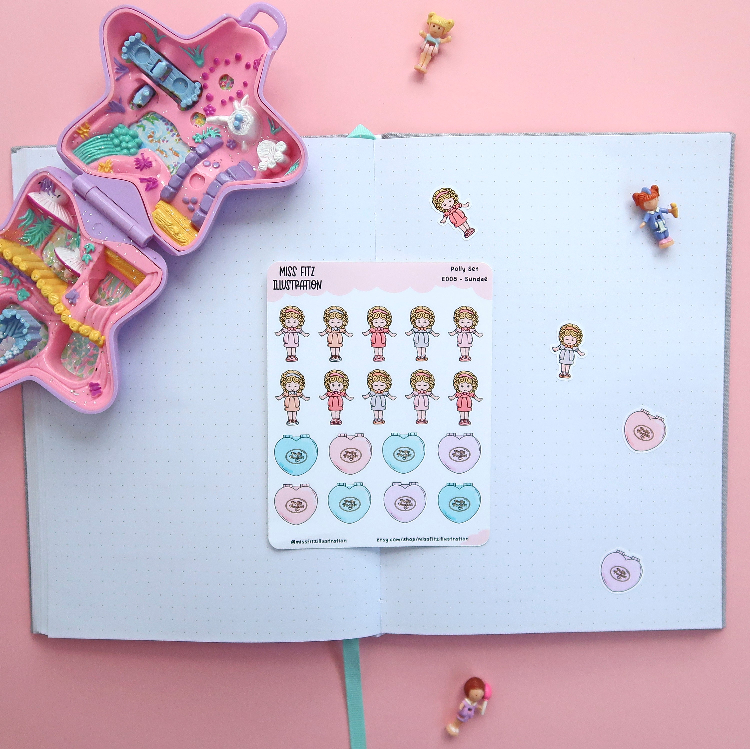 Polly Dolls E010 Bubblegum Planner Sticker Sheet