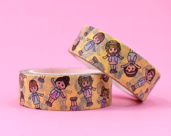 Pastel Yellow Polly Dolls - Washi Tape