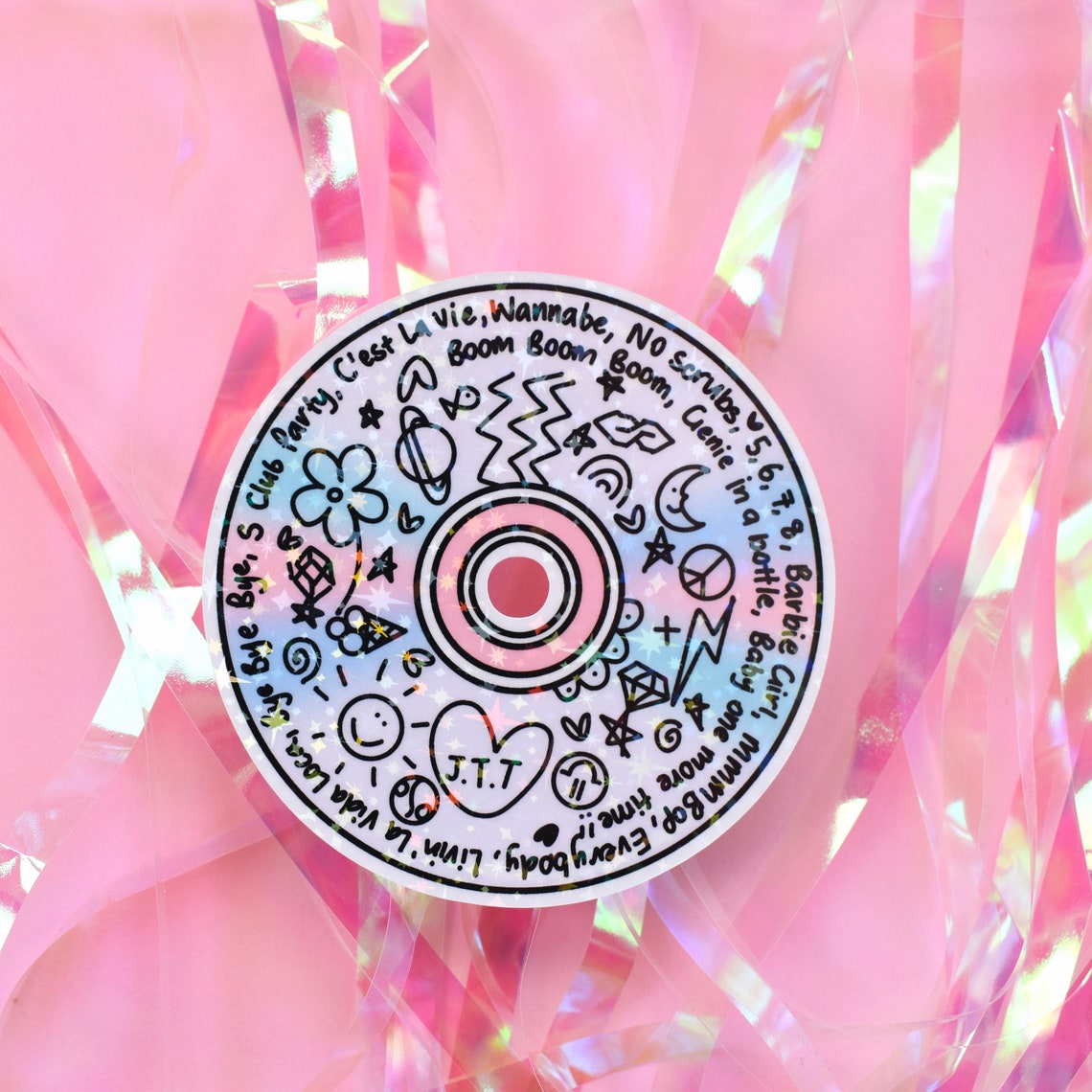 90s Mix CD Holographic Overlay Sticker - Etsy