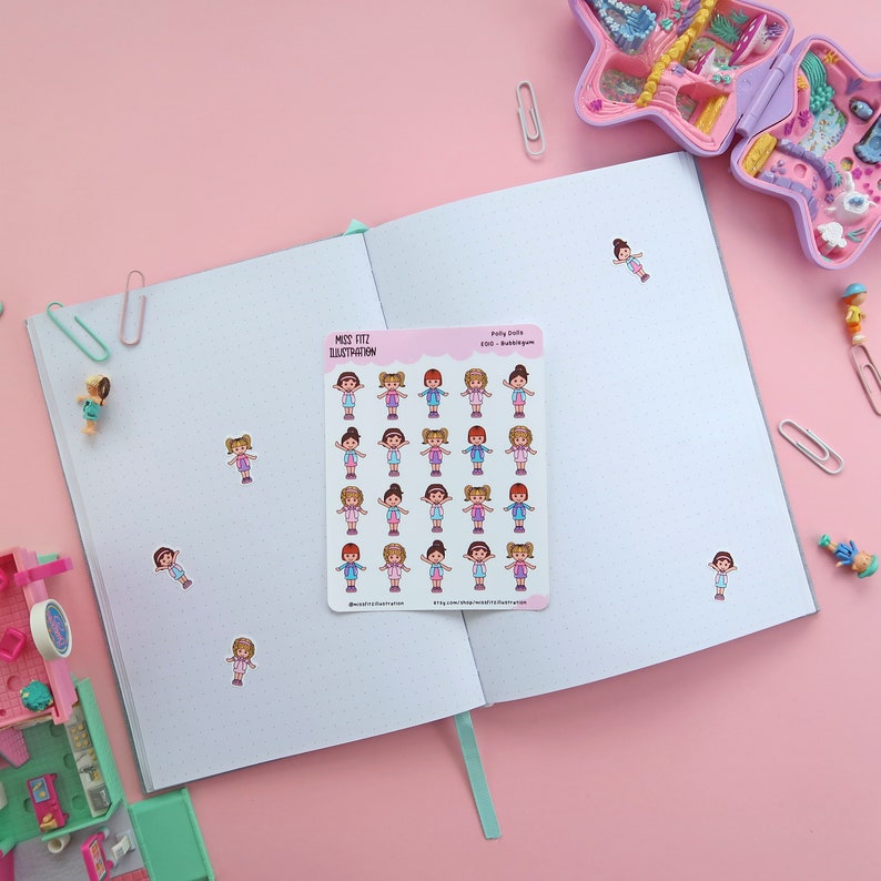 Polly Dolls E010 Bubblegum Planner Sticker Sheet