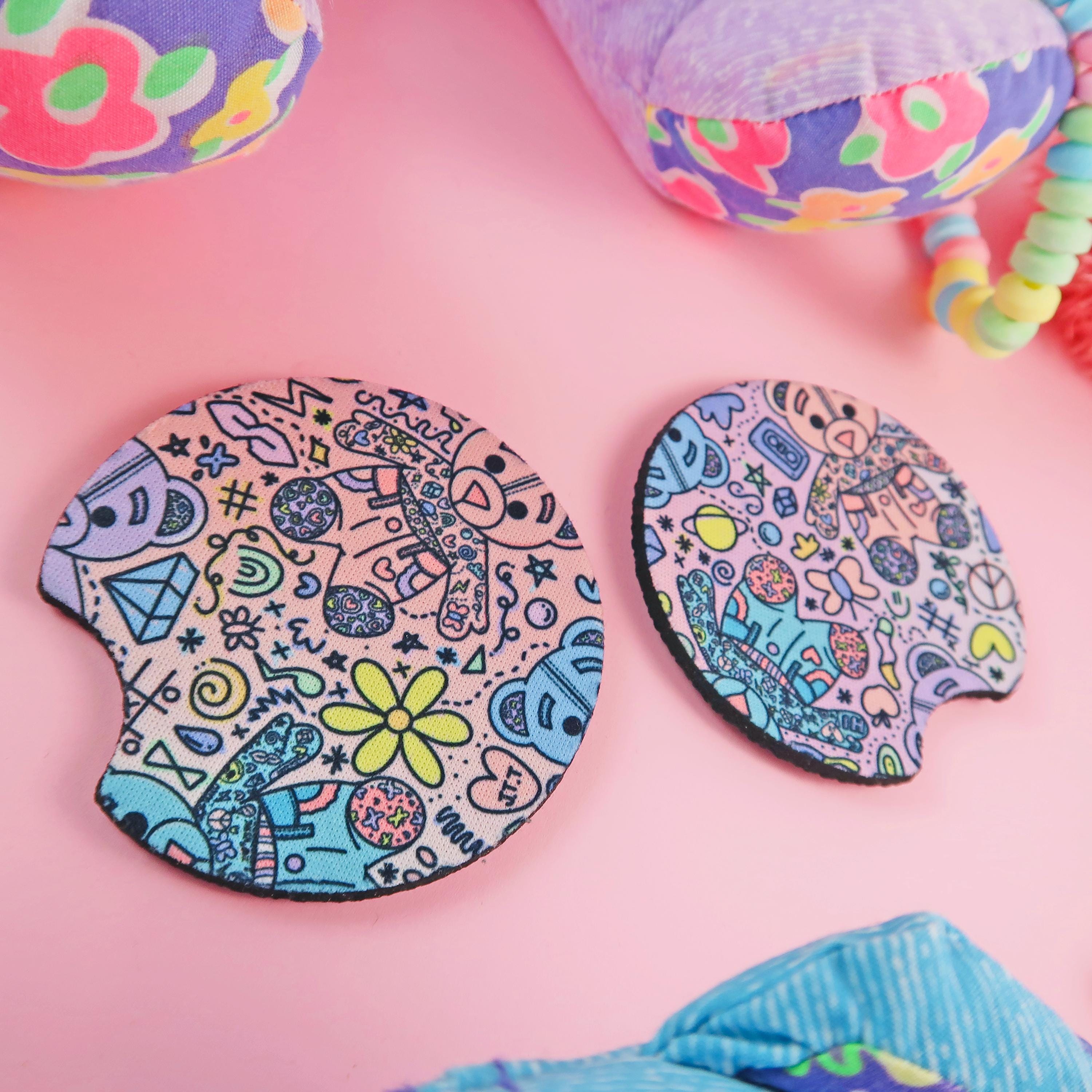Drawable Bears - Sublimated Car Coasters - Etsy
