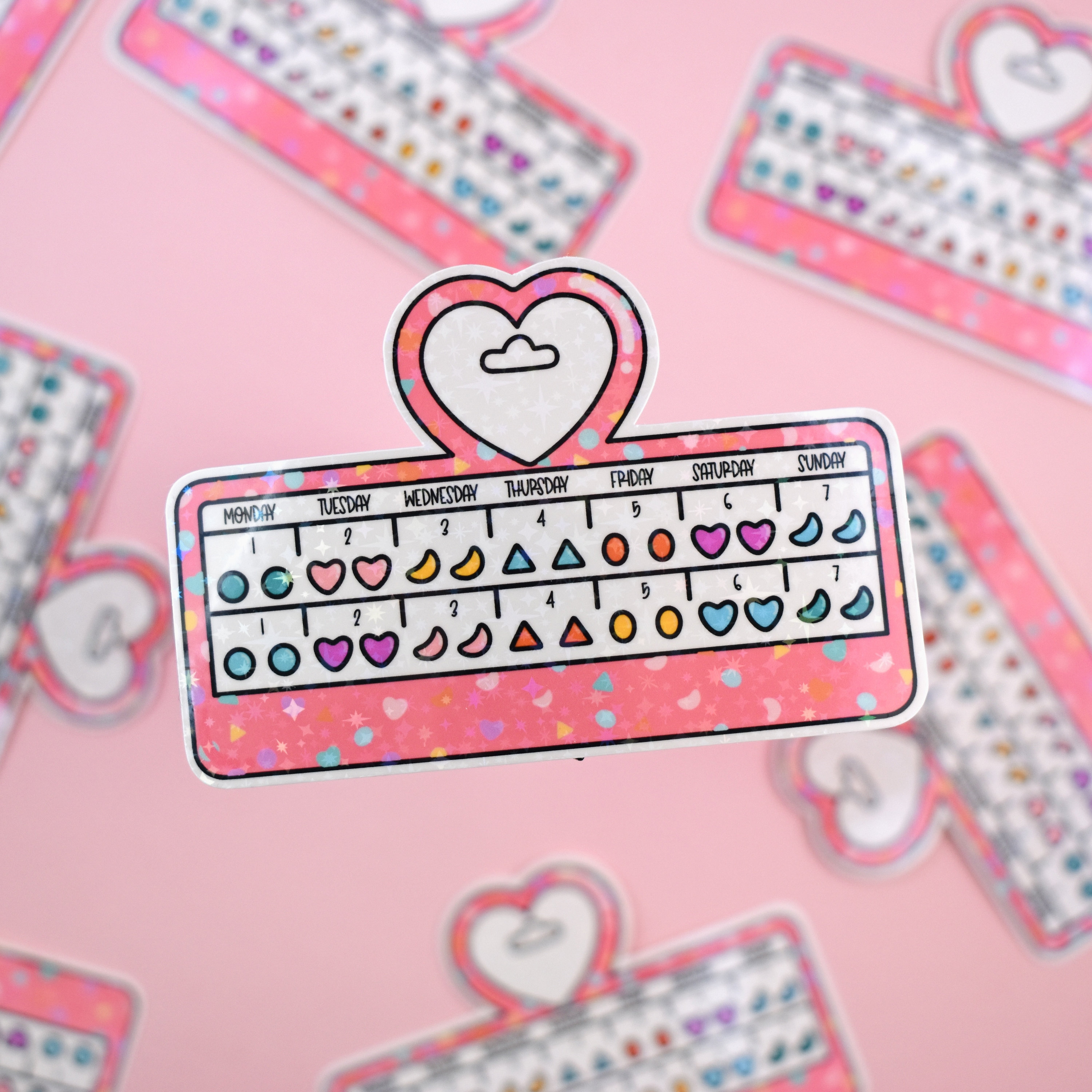 90s Stick on Earrings Holographic Overlay Sticker