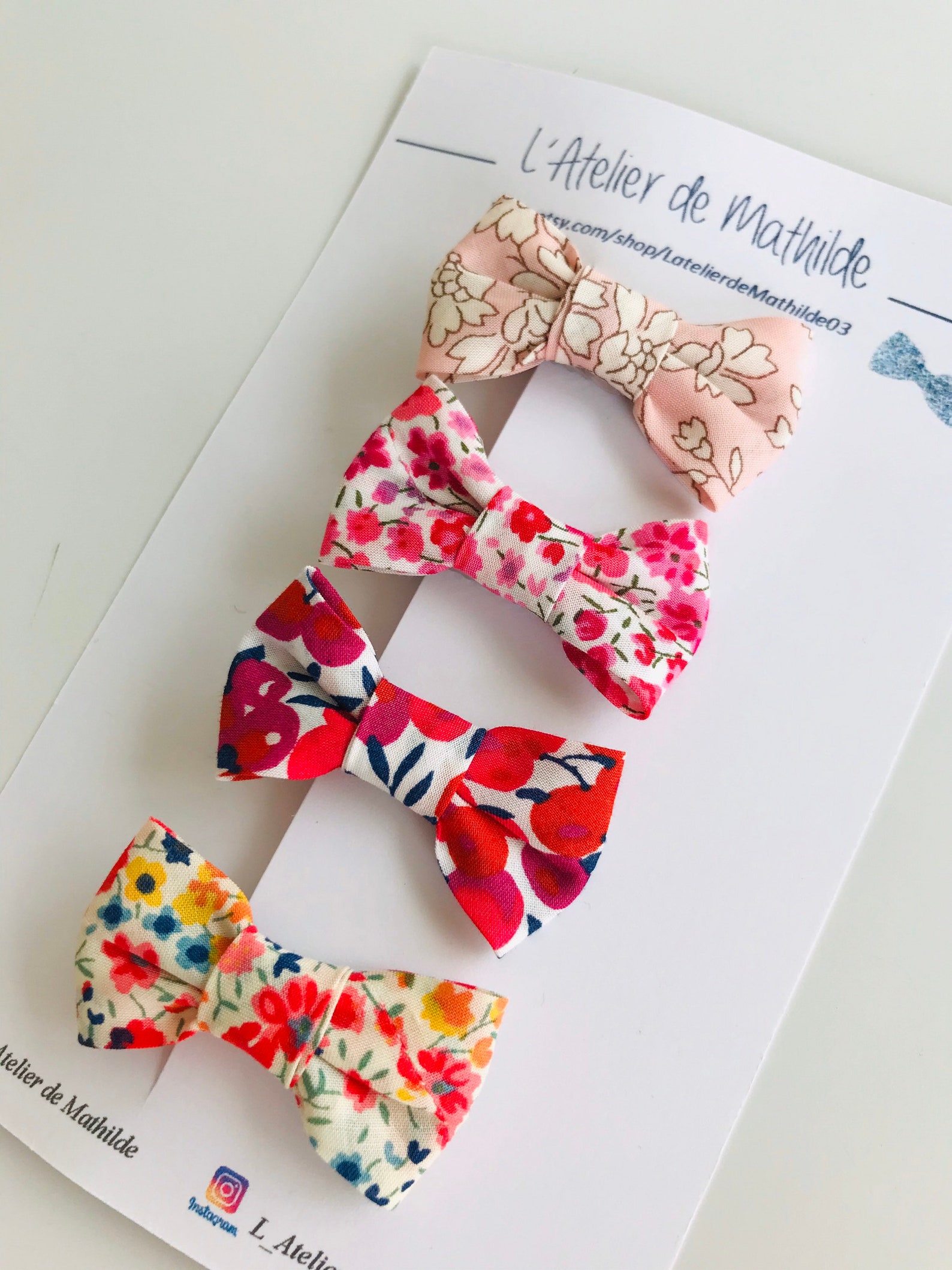 Barrettes Liberty // barrette bébé fille noeud chic classique Etsy France