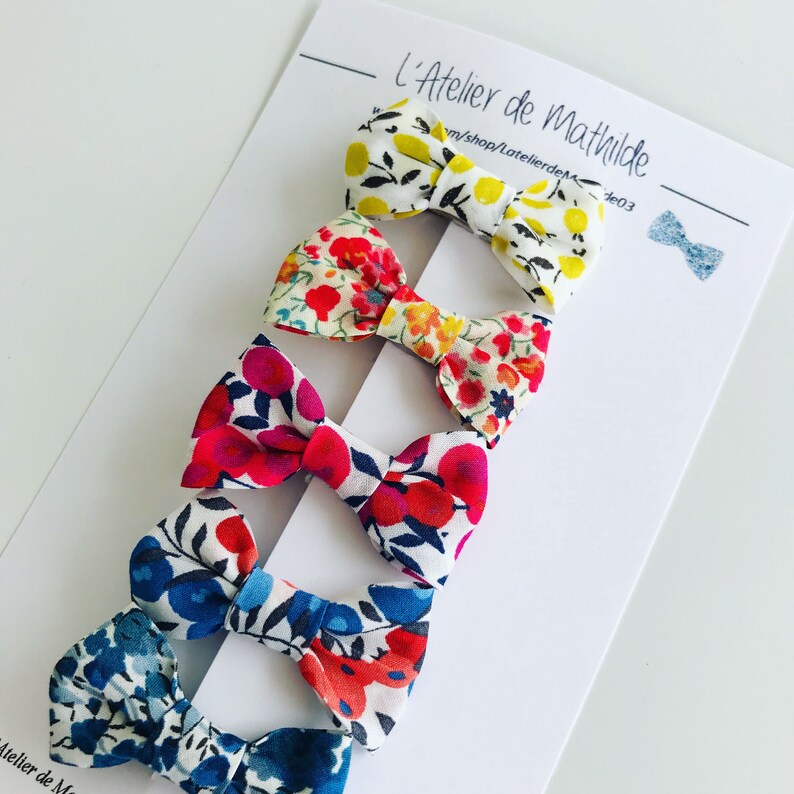 Barrettes Liberty // barrette bébé fille noeud chic classique Etsy