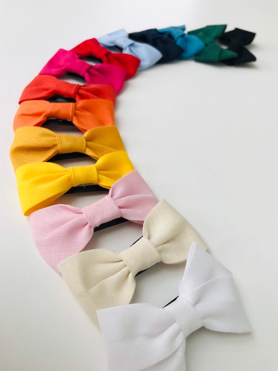 Barrettes Noeud Plat Barrette Bebe Fille Noeud Chic Etsy