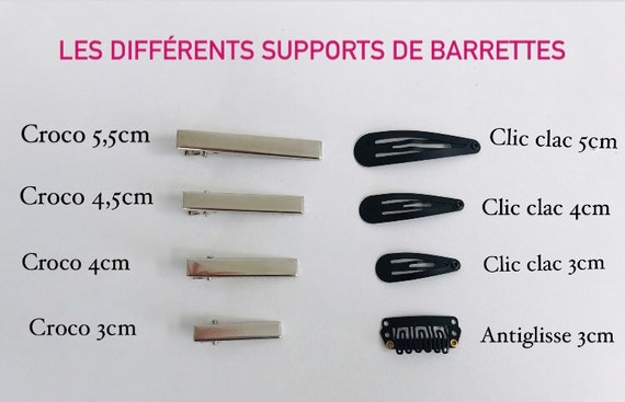 Barrettes Noeud Plat Barrette Bebe Fille Noeud Chic Etsy