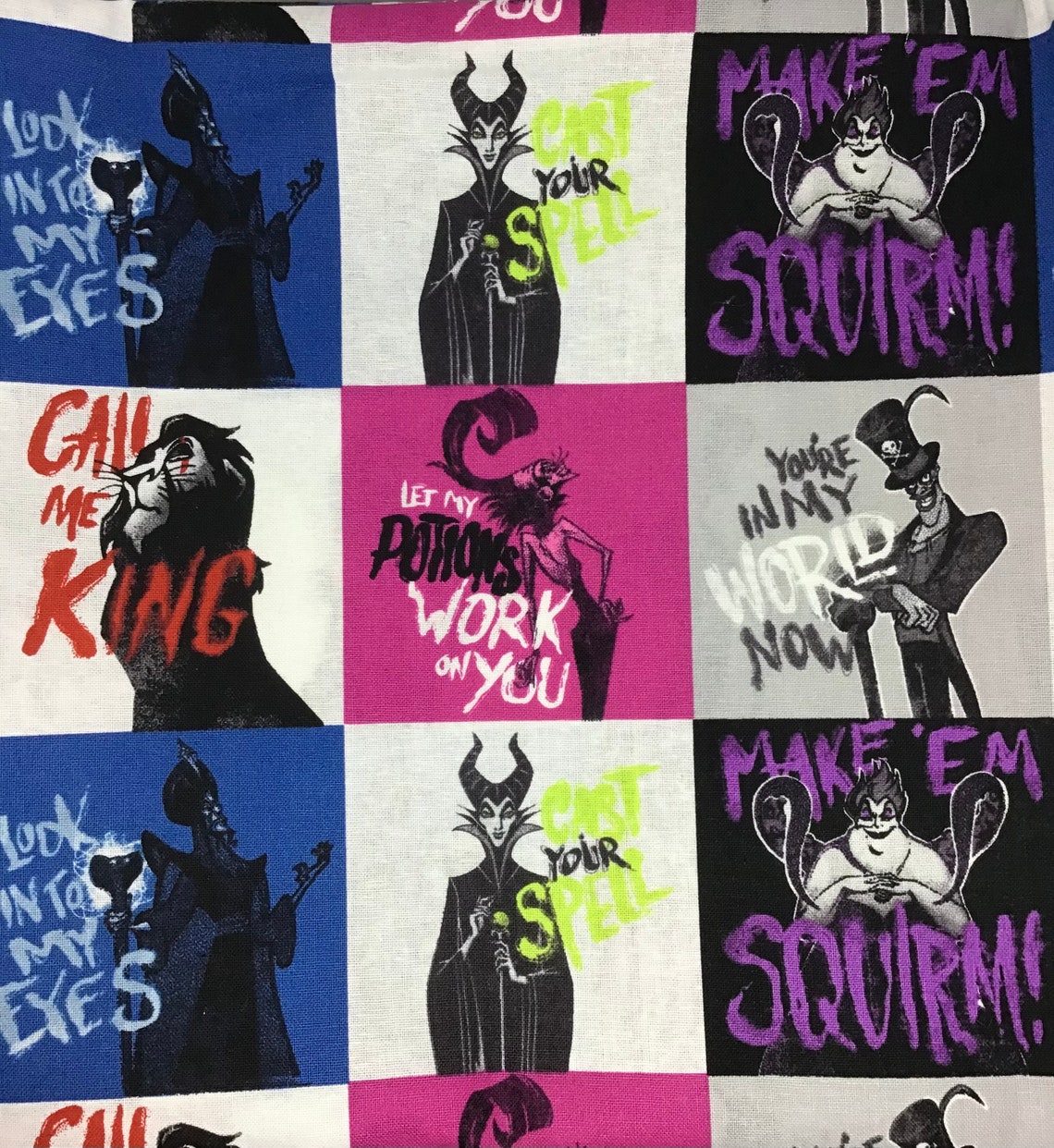 Disney Villains Face Mask Etsy