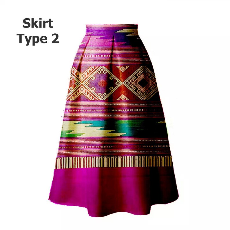 Thaidress Personalize Thai Skirt Thai Fabric Mai Thailue