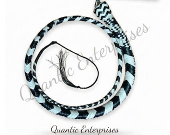 5Ft Signal Tail Whip | 12 or 16 Plait Cowhide Leather | Handcrafted Weighted-Core Whip