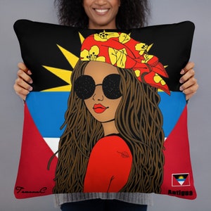 Antigua Rasta Girl Basic Pillow