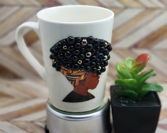 Kente Girl Bling Mug