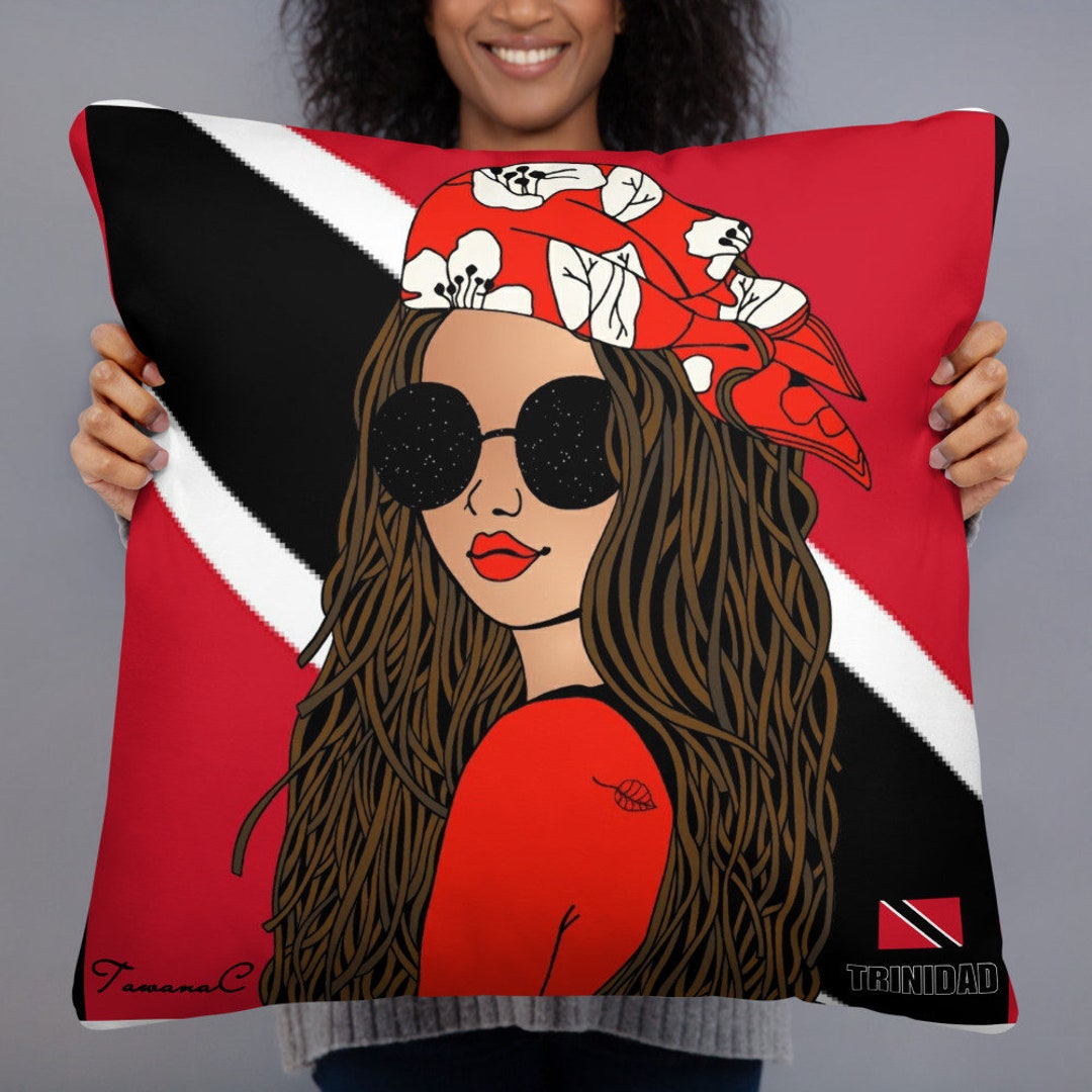 Trinidad Rasta Girl Basic Pillow Etsy