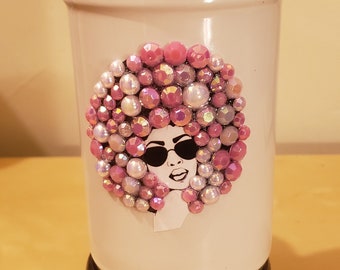 Bling Mug ( afro woman with glasses)