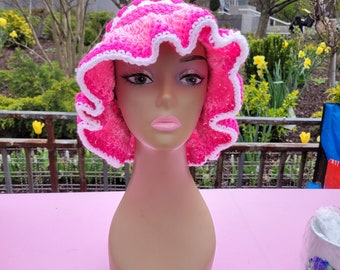 Love Me Pink Ruffle Hat