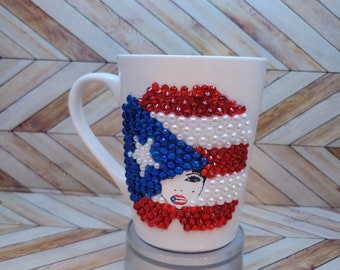 Caribbean Flag Bling Mug