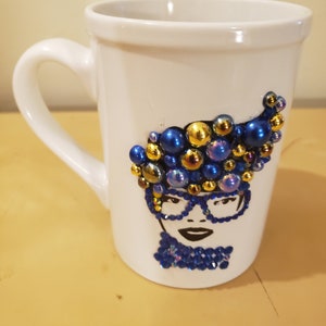 Afro woman bling mug