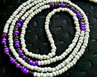 Waistbeads: Multi-Strand 60 Inch Beaded Belly Chain