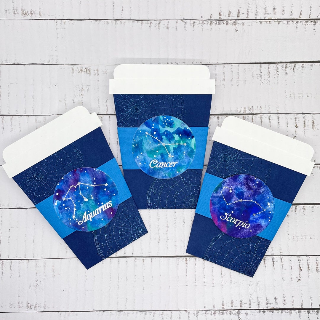 Zodiac Astrology Coffee Cup Gift Card Holder Etsy