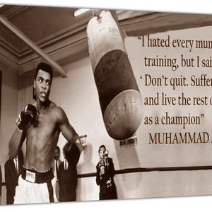 Muhammad Ali &quot;live as a Champion &quot;Picture/Photo print On framed canvas Wall art