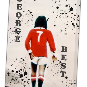 George Best Football Banksy Street Picture Photo Print On Framed Canvas Wall Art Home Decoration