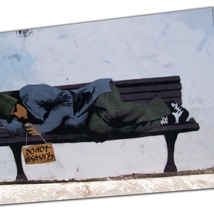 Do Not Disturb Banksy Street Picture Photo Print On Framed Canvas Wall Art Home