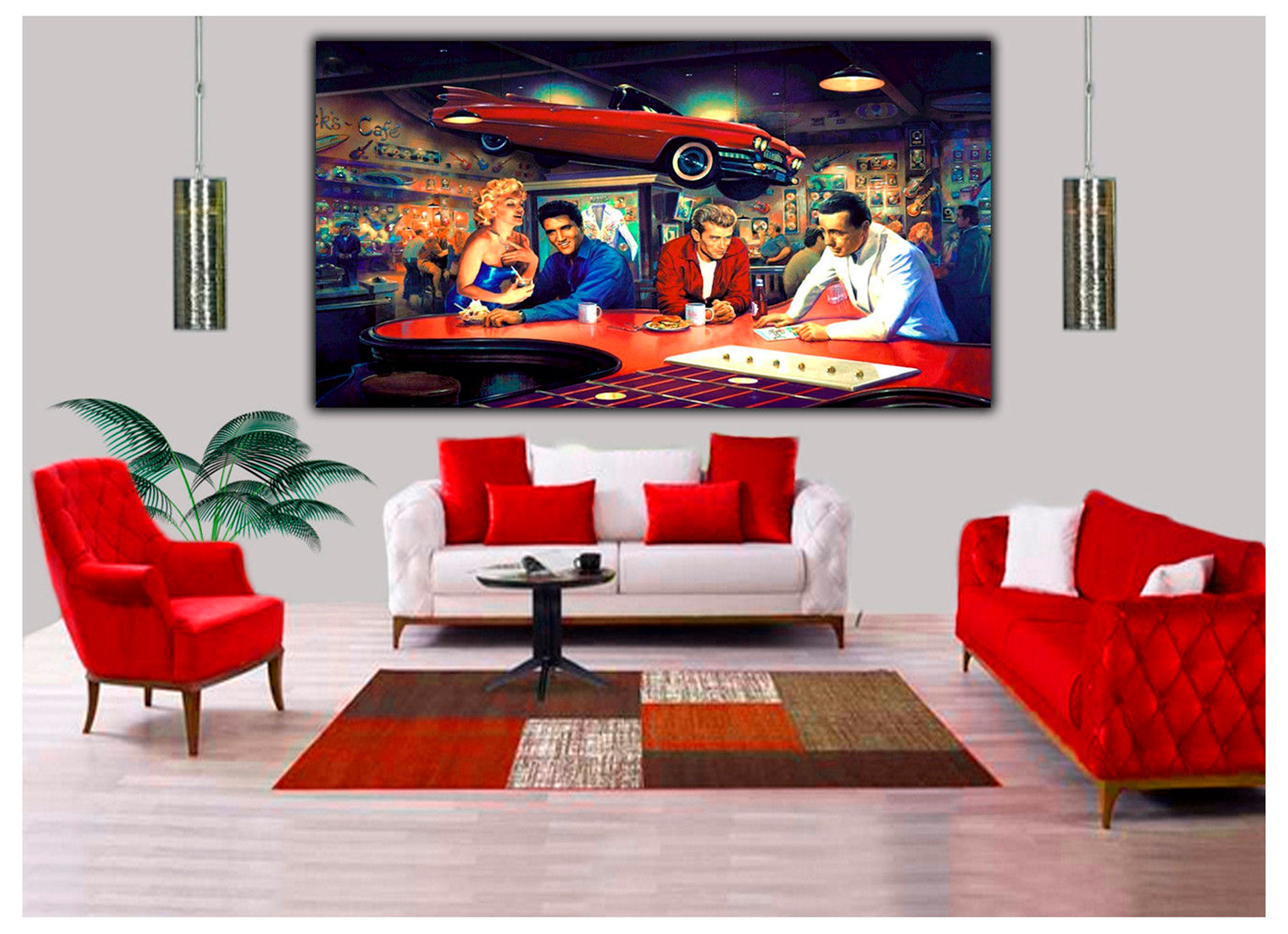 Evening’s at Rick’s by e Bungarda Evening at Ricks Poster - Vintage College Decor (George