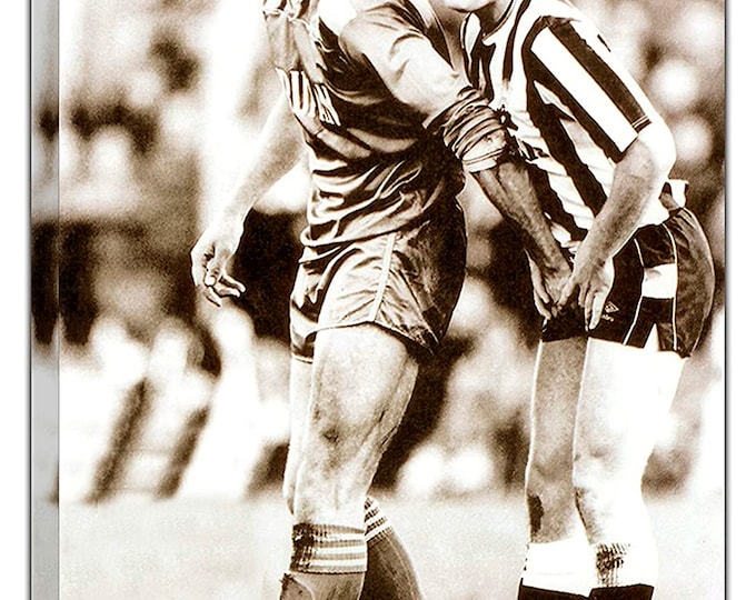 Vinnie Jones Grabbing Paul Gascoigne Gazza Signed (printed) A4