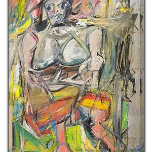 Willem De Kooning Women Oil Paint Re Print On Framed Canvas Wall Art Decoration