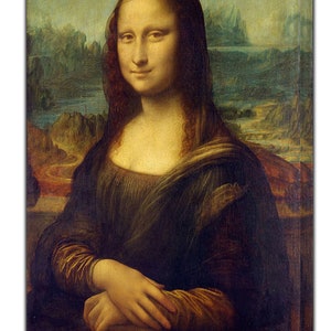Mona Lisa Paint By Leonardo Davinci Print On Framed Canvas Picture Wall Art