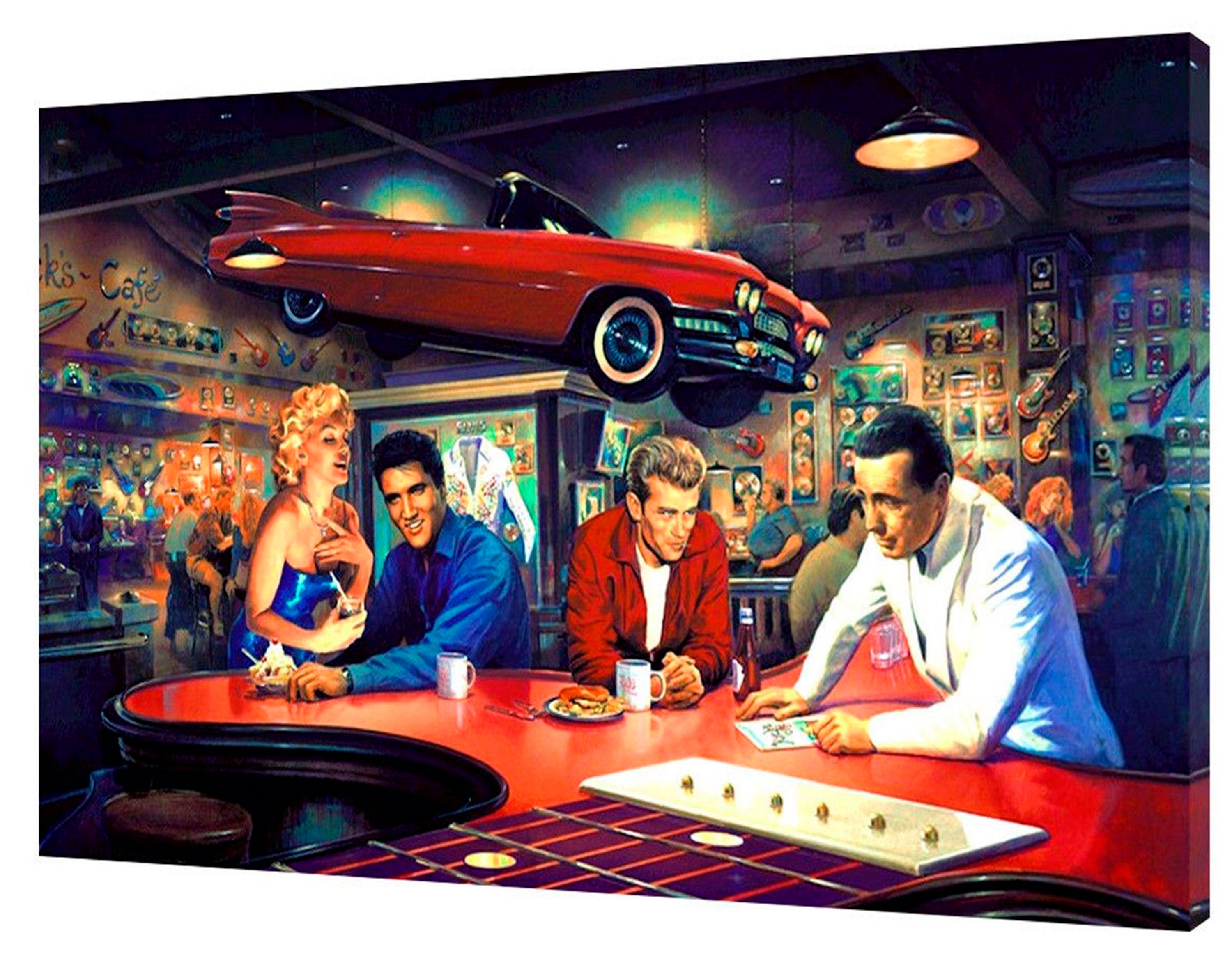 Evening’s at Rick’s by e Bungarda Evening at Ricks Poster - Vintage College Decor (George