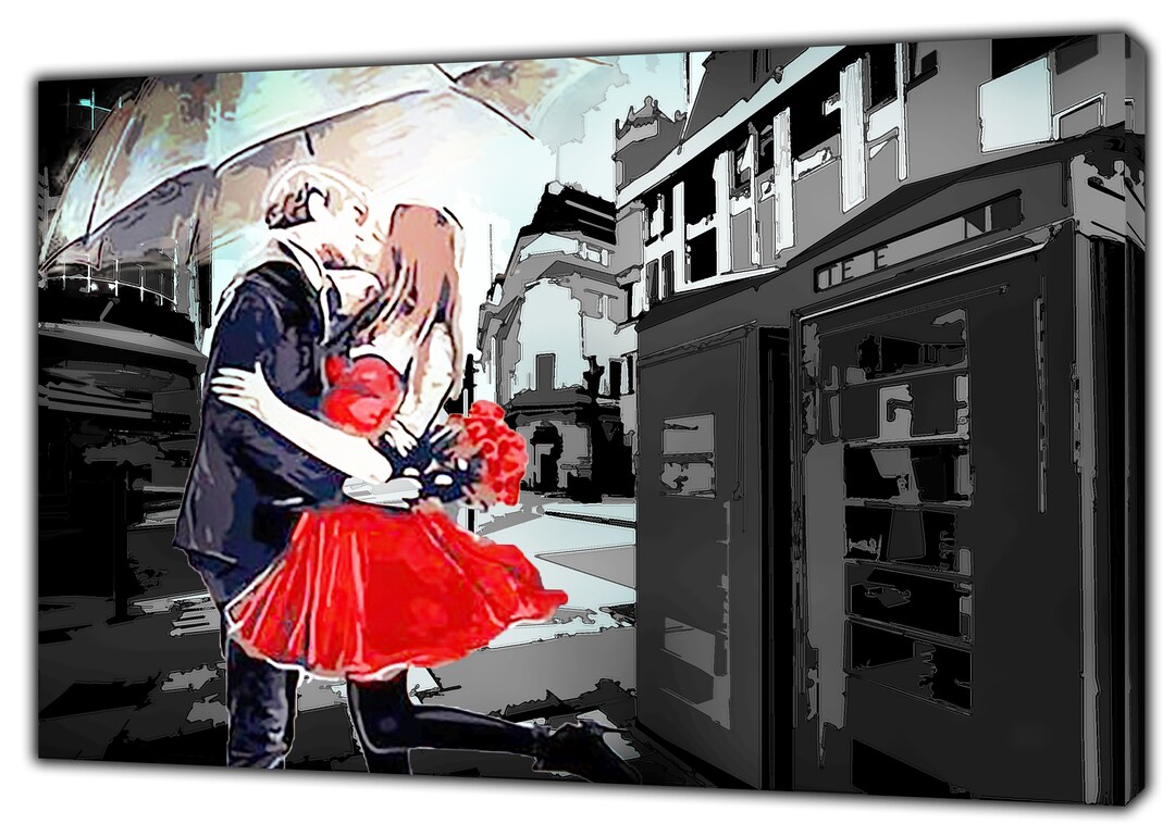 Romantic Couple Love Picture Print Framed Canvas Wall Art Home Decor - Etsy