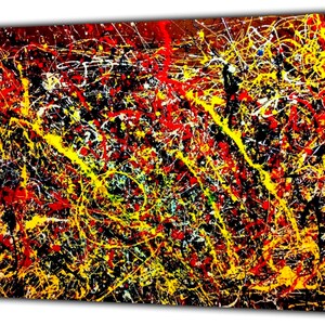 Die Tropf Malerei von Jackson Pollock Bild druck auf gerahmt Leinwand Wandkunst