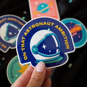 Positive Space Vinyl Aufkleber | Weltraum Astronaut Vinyl Aufkleber