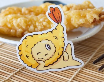 Japanische Garnele Tempura Vinyl Aufkleber