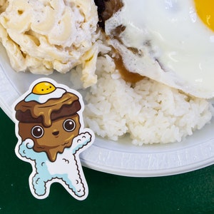 Hawaii Loco Moco Vinyl Sticker - Etsy